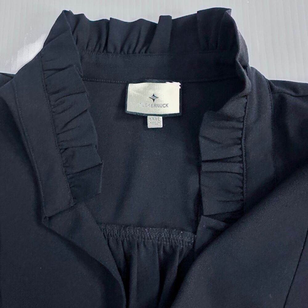 Tuckernuck Navy Crepe Palmerston Tiered Shift Dress Tuckernuck XXXL Preppy Chic - Picture 11 of 13